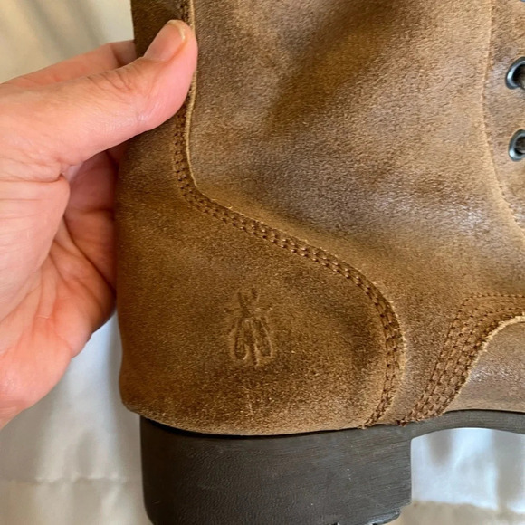 Fly London LOGGER suede lace-up  boots Distressed Brown size 38euro/8 Moto Boots - Picture 5 of 11